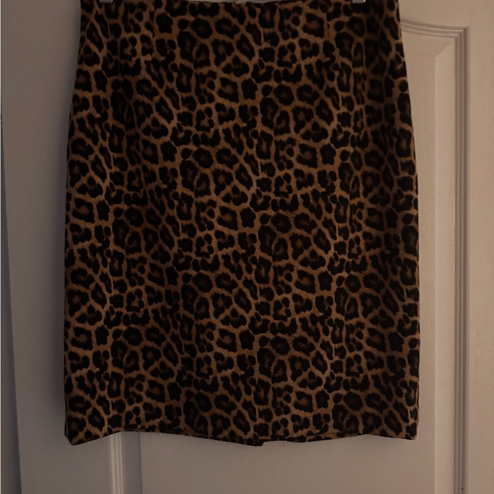 Michael Kors Leopard Print Pencil Skirt
